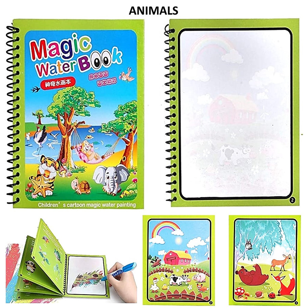 Magic Water Drawing Book with Magic Water Pen