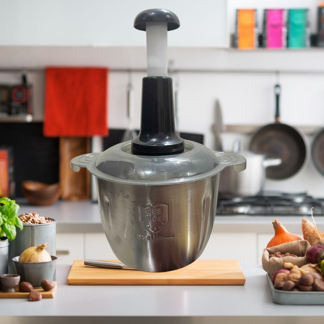 Stainless Steel Hand Push Chopper 2L