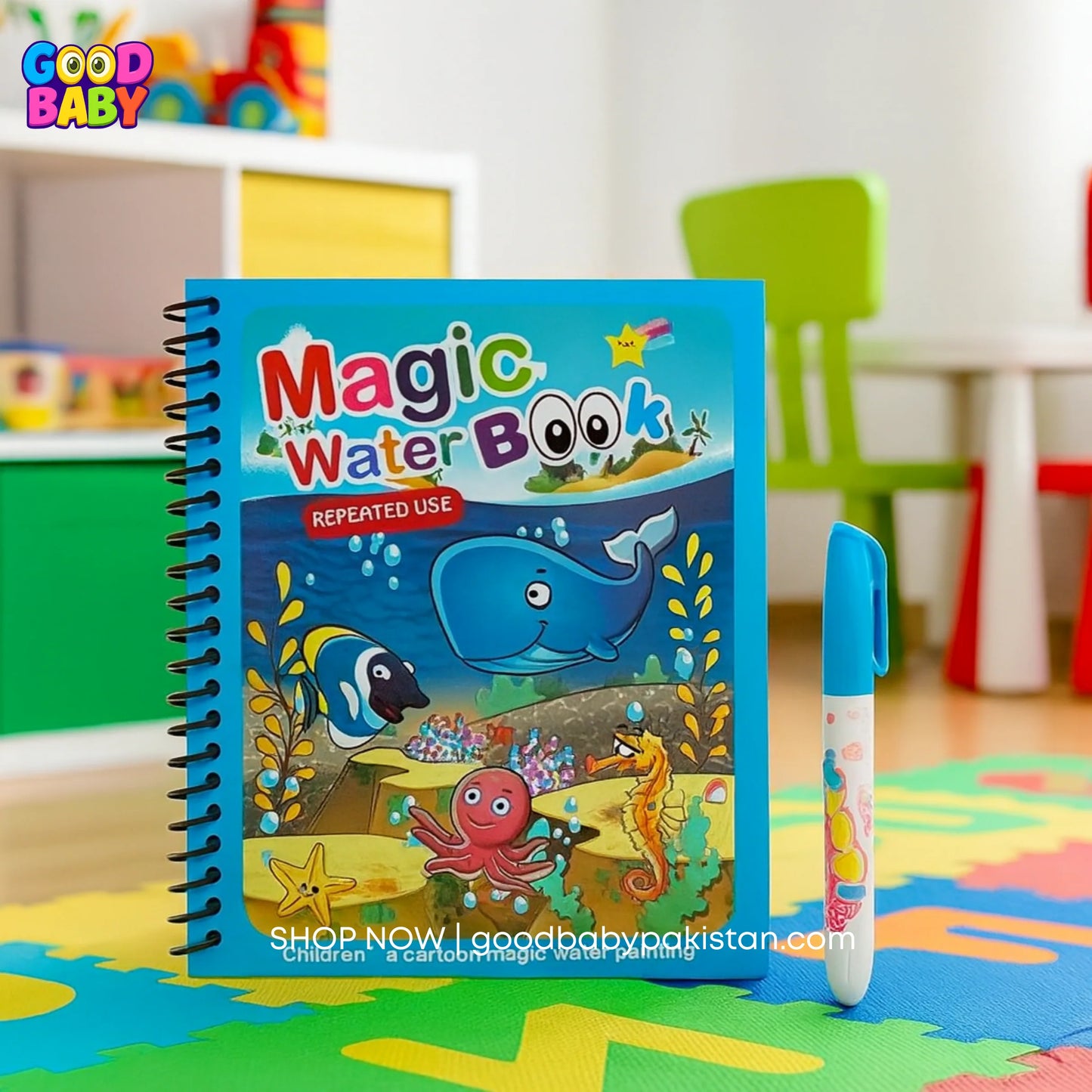 Magic Water Drawing Book with Magic Water Pen