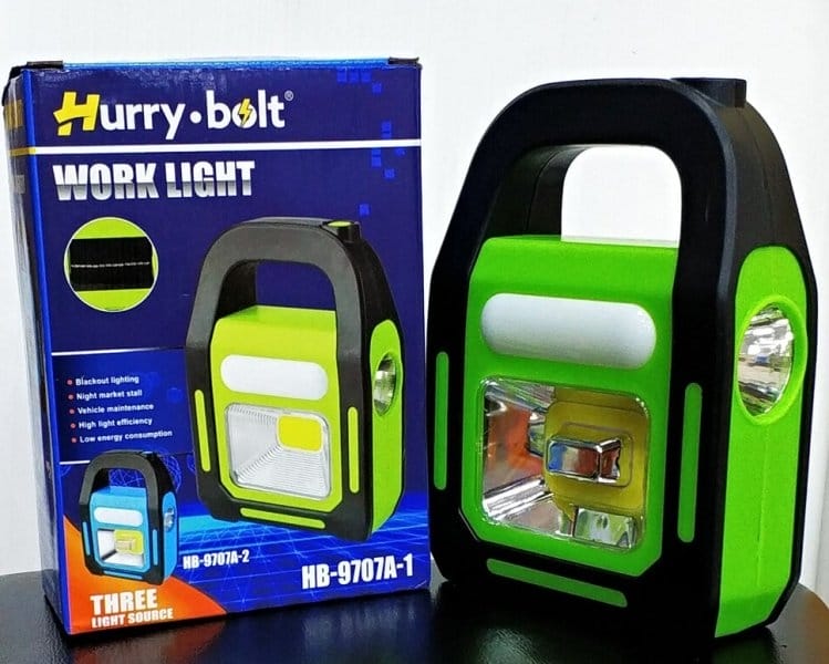 Hurry Bolt Triple Light Mega torch light, solar charge torch light