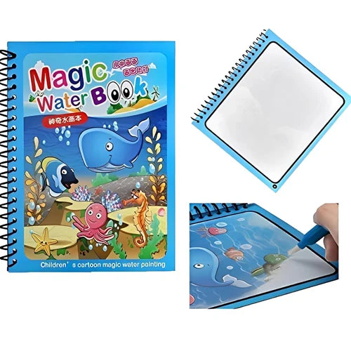 Magic Water Drawing Book with Magic Water Pen