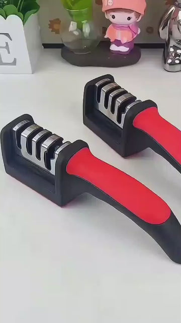 Knife Sharpener - Tungsten Steel, Diamond, And Ceramic Stones.