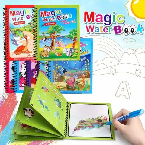 Magic Water Drawing Book with Magic Water Pen