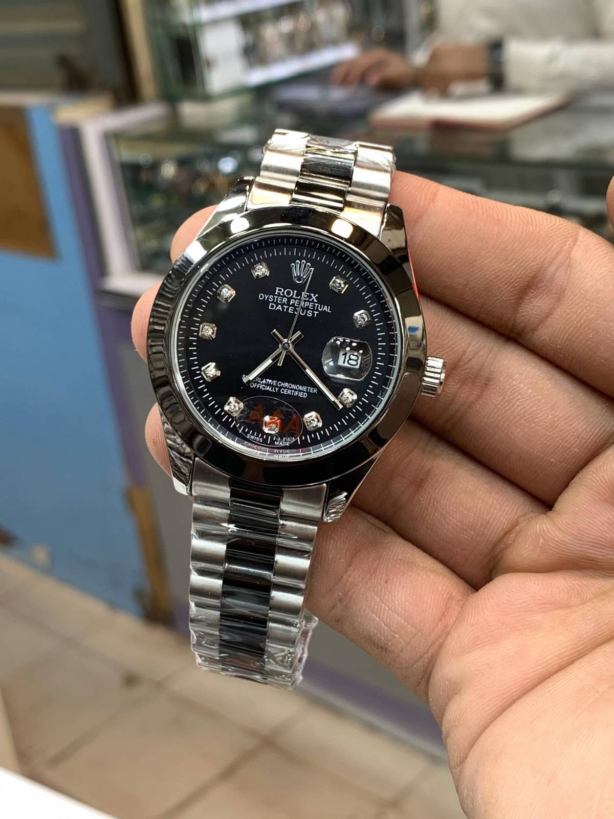 Rolex Blue & Black Dial Watches.